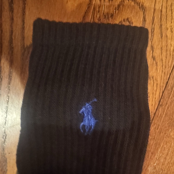 NWT Polo Ralph Lauren 6 Pairs Mens Socks Cushioned Grey Blue Black Pony Logo New - Picture 8 of 10